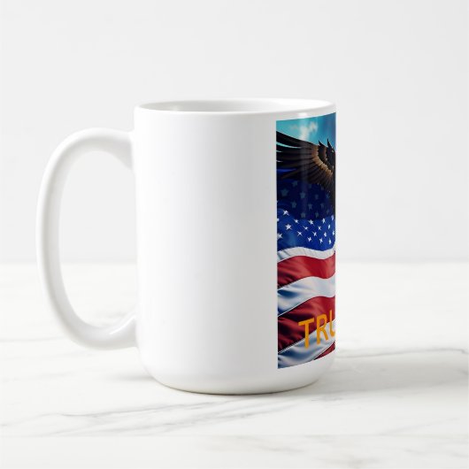 American Flag American Eagle TRUMP 2024 Kaffeetasse (Links)