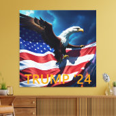American Flag American Eagle TRUMP 2024 Leinwanddruck (Insitu (Wohnzimmer))