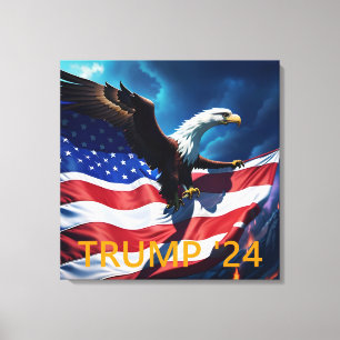 American Flag American Eagle TRUMP 2024 Leinwanddruck