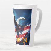 American Flag American Eagle TRUMP 2024 Milchtasse (Rechte Ecke)