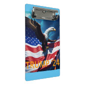 American Flag American Eagle TRUMP 2024 Mini Klemmbrett (Schrägansicht)