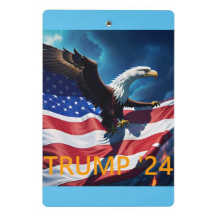 American Flag American Eagle TRUMP 2024 Mini Klemmbrett