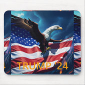American Flag American Eagle TRUMP 2024 Mousepad (Vorne)