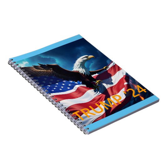 American Flag American Eagle TRUMP 2024 Notizblock (Rechte Seite)