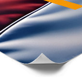 American Flag American Eagle TRUMP 2024 Poster (Ecke)