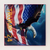 American Flag American Eagle TRUMP 2024 Puzzle (Horizontal)
