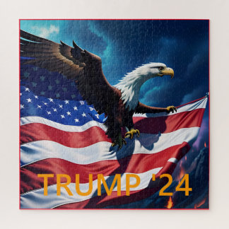 American Flag American Eagle TRUMP 2024 Puzzle