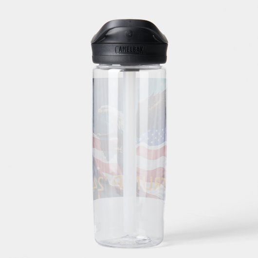 American Flag American Eagle TRUMP 2024 Trinkflasche (Rückseite)
