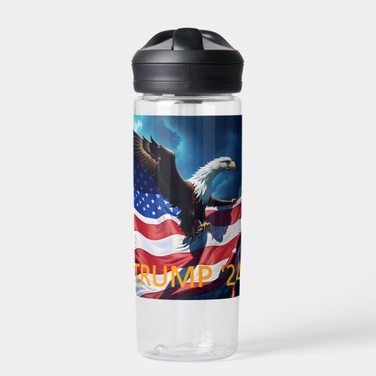 American Flag American Eagle TRUMP 2024 Trinkflasche (Vorderseite)
