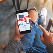 American Flag Amerikanische Unabhängigkeitstag Einladung