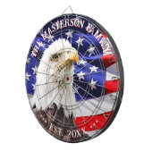 American Flag and Bald Eagle Family Party Dartscheibe (Vorderseite rechts)