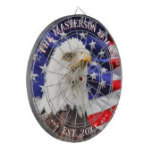 American Flag and Bald Eagle Family Party Dartscheibe (Vorderseite Links)
