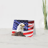 American Flag and Balearen Note Card Dankeskarte (Vorderseite)