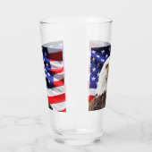 American Flag and Eagle Glass Cup Glas (Links)