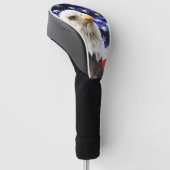 American Flag and Eagle Golf Head Cover Headcover (angewinkelt)