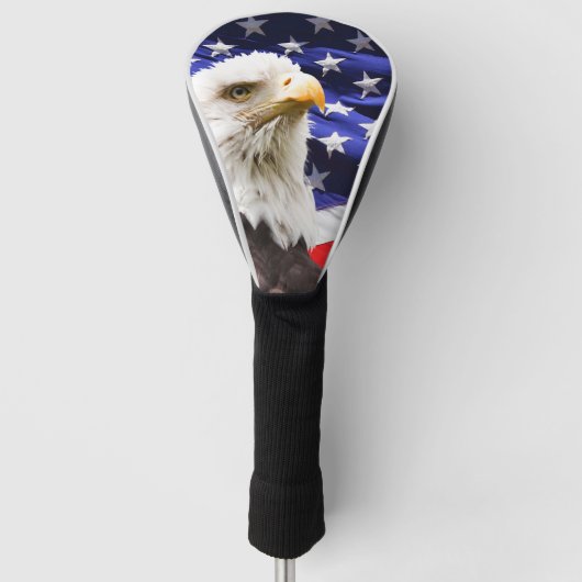American Flag and Eagle Golf Head Cover Headcover (Vorderseite)