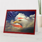 American Flag and Eagle Veterans Day Card Karte (Vorderseite)