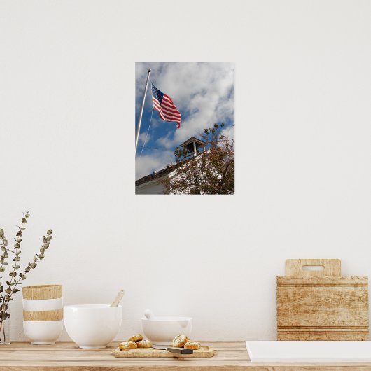 American Flag and One Room School Poster (Küche)