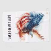 *~* American Flag AP16 - Bald EAGLE USA Golf Handt Golfhandtuch (Horizontal)