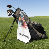 *~* American Flag AP16 Bald EAGLE USA Golf Handtuc Golfhandtuch (Gras)