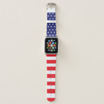 American Flag Apple Watch Band Red White and Blue