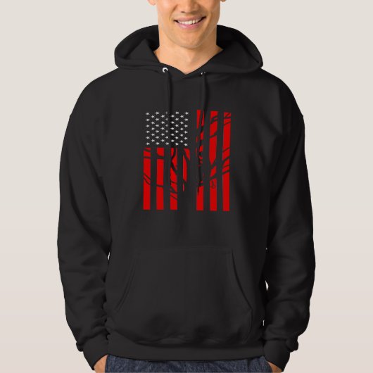 American Flag Arborist for Men Cool Tree Hoodie (Vorderseite)