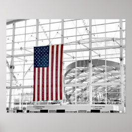 American Flag Architectic Denver Airport Art USA Poster