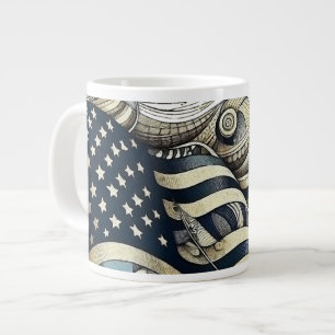 American Flag Art Jumbo-Tasse