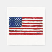 American Flag Art Napkin Amerikanische Unabhängigk Serviette (Vorderseite)