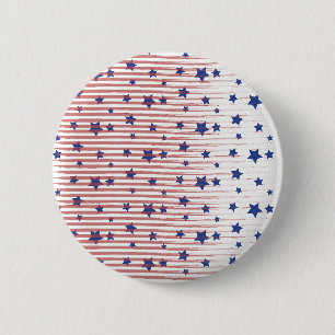 American Flag Art US Flagge Chic Button