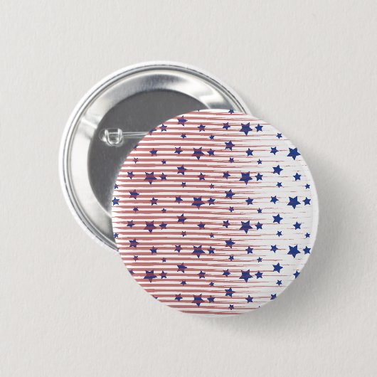 American Flag Art US Flagge Chic Button (Vorne & Hinten)