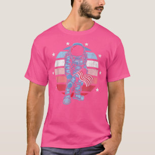 American Flag Astronaut Red White Blue 4. Juli T-Shirt