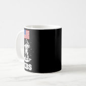 American Flag Astronaut Space 4. Juli Amerikanisch Kaffeetasse (Vorderseite Links)