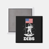 American Flag Astronaut Space 4. Juli Amerikanisch Magnet (Vorderseite/Rückseite)