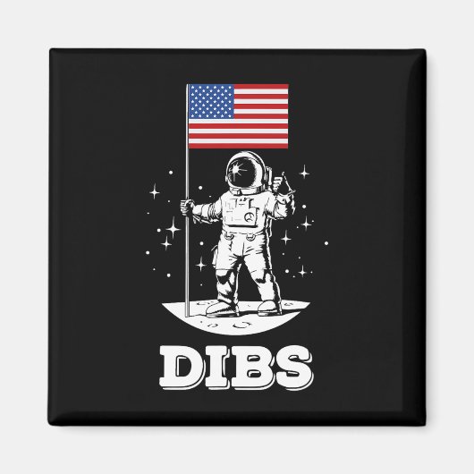 American Flag Astronaut Space 4. Juli Amerikanisch Magnet (Vorne)
