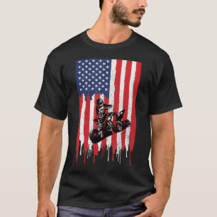 American Flag ATV Four Wheeler Quad Bike Brake T-Shirt