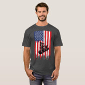 American Flag ATV Four Wheeler Quad Bike Brap T-Shirt (Vorne ganz)