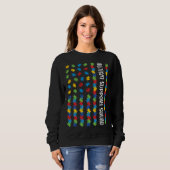 American Flag Autism Awareness Puzzle Support Squa Sweatshirt (Vorne ganz)