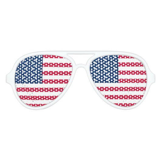 American Flag Aviator Sunglasses USA Partybrille (Vorderseite)