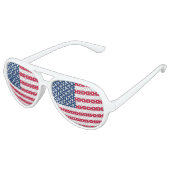 American Flag Aviator Sunglasses USA Partybrille (Schrägansicht)