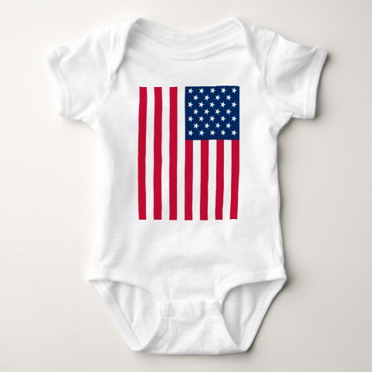 American Flag Baby Bodysuit Baby Strampler (Vorderseite)