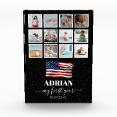 American Flag Baby First Year Foto Collage (Vorderseite)