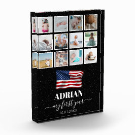 American Flag Baby First Year Foto Collage