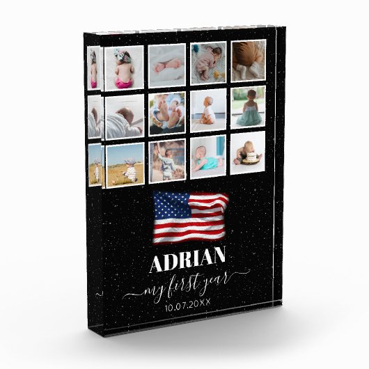 American Flag Baby First Year Foto Collage (Links)