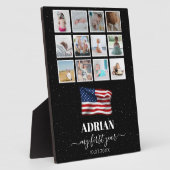 American Flag Baby First Year Foto Collage Fotoplatte (Seite)
