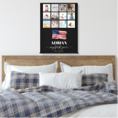 American Flag Baby First Year Foto Collage Leinwanddruck (Insitu (Schlafzimmer))