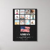 American Flag Baby First Year Foto Collage Leinwanddruck (Vorderseite)