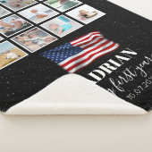 American Flag Baby First Year Foto Collage Sherpadecke (3/4)