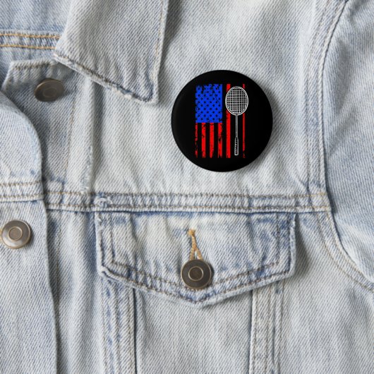 American Flag Badminton  Button (Beispiel)