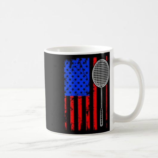 American Flag Badminton  Kaffeetasse (Rechts)
